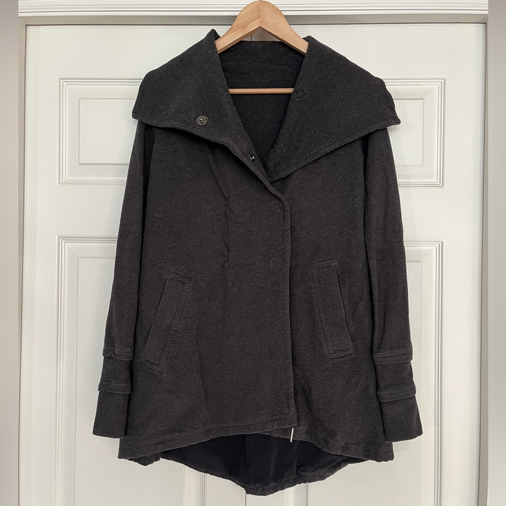 {Lululemon} Gratitude Wrap Jacket in Heathered Black - Women's 6